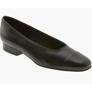 "VANELi Women's FC-313 Flat, Black Ecco Nappa, Size 7.5 S US" *